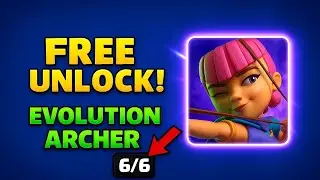 FREE Evolution Archer Unlock in Clash Royale 🎯 | 6/6 Shards Completed 🔥