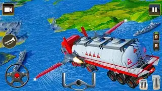Flying Oil Tanker Transporter Truck Simulator Game