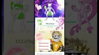 Getting Lucky With✨️Shundo Mewtwo Raid in #pokemongo