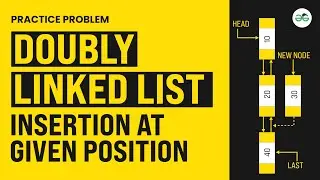 Doubly Linked List Insertion At given position | School Practice Problem | GeeksforGeeks