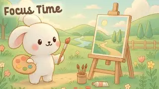 Focus Time Lofi 🎨 4 Hour Happy Lofi Song 🐇 Cute Lofi 🎹 cute & relaxing music 🌲 [Lofi Hip Hop]