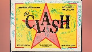 The Clash - large concert poster with New York street graffiti artists