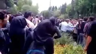 Basijis and students clashes at Shahid Beheshti University - Iran Tehran 10 may 2010