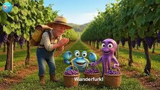 Ollie & Pip Pick Grapes! | A Cute Vineyard Adventure