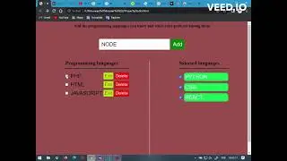 Adding, editing, removing and selecting elements to the list with vanilla JavaScript