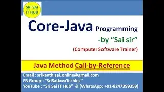 Java Method Call by Reference || Java Methods || Java Object Reference Variable || #440
