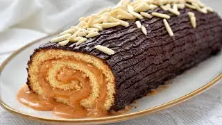 Brazo gitano de chocolate y turr&oacute;n