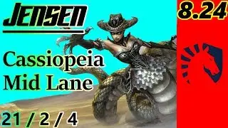 TL Jensen as Cassiopeia Mid Lane - S8 Patch 8.24 - Full Gameplay