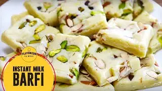Instant Milk Barfi Recipe | Homemade Barfi Recipe by Flavoredd by Nikki