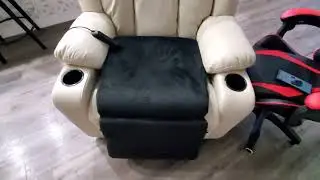 HOMBYS Foam Recliner Cushion with Leg Pillow for Elderly Large Square Seat Cushion