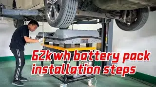 62kwh Nissan Leaf battery pack installation steps