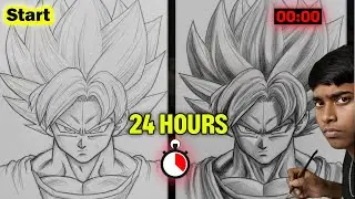 24 Hours Goku Art Challenge|| Kya Ye Possible  Hai 🤯