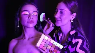 ASMR Satisfying Colorful Makeup | Gentle Application, Blacklight Glow, Soft-Spoken Triggers 4 Sleep