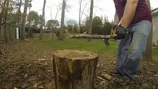Splitting Wood Slow Motion