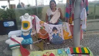 FUI VENDER CROCHÊ  NA PRAIA DE COPACABANA RJ (2 dia) MUITO CALOR.