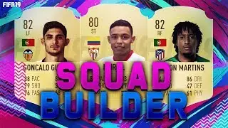 FIFA 19 Squad Builder - CHEAP LA LIGA STARTER TEAM! UNDER 25K! w/ Guedes, Muriel + Martins!