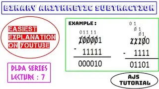 Binary Arithmetic Subtraction Operation. | DLDA