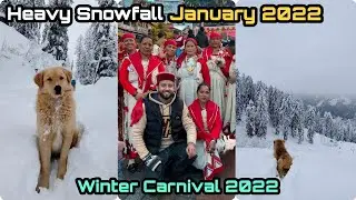 First Snowfall of 2022 || Heavy Snowfall in Manali || Winter Carnival Manali 2022 ||