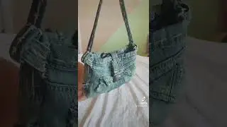 Upcycling my old denim into this cute y2k shoulder bag!
