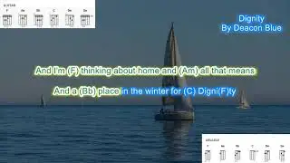 Dignity (no capo) by Deacon Blue play along with scrolling guitar chords and lyrics