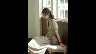 Simple Retro | ELENA V-NECK LAPEL PLAID DRESS | 2025 S/S