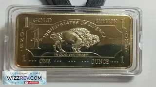 1 oz 100Mills .999 Fine Gold Buffalo Bullion Bar. eBay Review