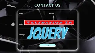 Form validation using jquery validator | jquery validation | how to validate a form.