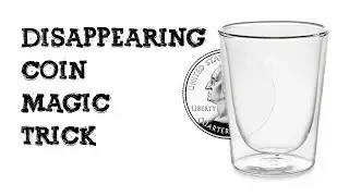 Disappearing coin under a glass magic trick #LearnWithDiva
