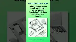 Tukzer Foldable Laptop Stand, Aluminium, Cooling, 5 Angles, Portable, Strong | Emallcart #shorts