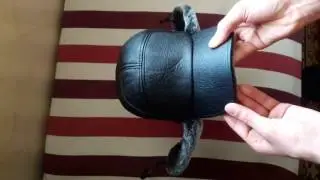 GEARBEST - Men Earmuffs PU Leather Hat