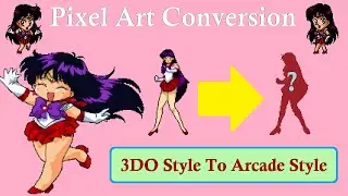 🎨Sailor Mars Standing Turn Frame Pixel Art Conversion Time Lapse  3DO To Arcade Style For Mugen🎨