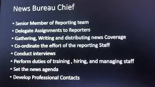 NEWS BUREAU CHIEF