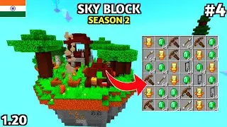 op loot in pillager outpost Minecraft  Sky Block 1.20 (s2) #4