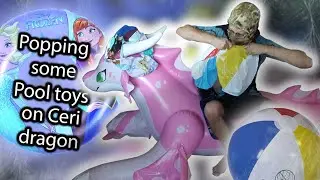 Pop inflatable - Popping some pool toys on Cerisey