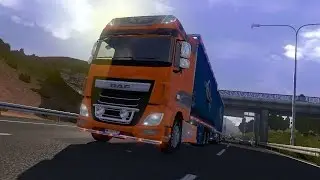 ETS2 v1.14.2-DAF XF Euro 6 Open Pipe / Tandem Trailer. 11-28-14