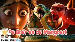 Dutch Kids Moral Stories |  👩🏻🦦  De Boer en de Mangoest - Panchatantra Stories - TWINKLISH KIDS