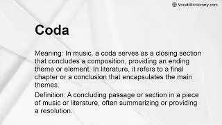 Coda Meaning