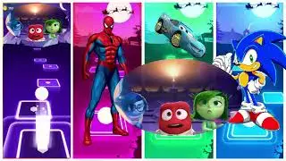 Tiles Hop EDM Rush - INSIDEAUT🆚SPIDERMAN  🆚 MSQUEEN 🆚 SONIC  🎶 Tiles Hop EDM