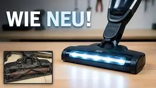 AEG QX9 Bodendüse reinigen öffnen zerlegen. Motor LED Fusstaster