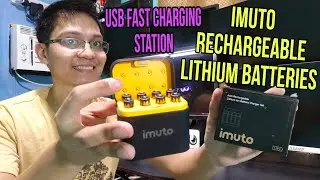UNBOXING of IMUTO Rechargeable AAA Lithium Battery with USB Fast Charging Station