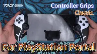 Optimize Playing Experience! TALONGAMES Controller Grips for PlayStation Portal  (Classic - Black)