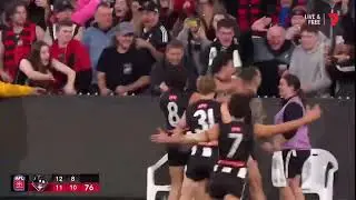 Jamie Elliott kicks goal after the siren to win the game!
