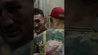 Max Holloway and Dustin Poirier after UFC 318 fight