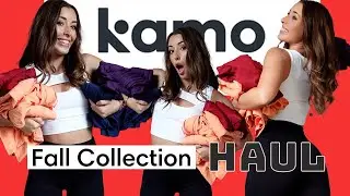 Подборка товаров от Kamo Fitness, включающая леггинсы, брюки-клеш, топы и куртки!