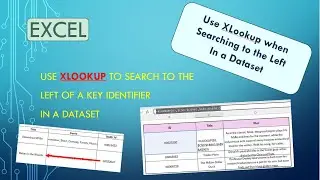 Excel - Use XLookup to Search Left in a Dataset #excel #exceltips #work #school #college #hr #data
