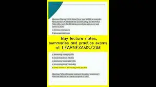 BCOR 3010 Exam 1; Questions Answers video