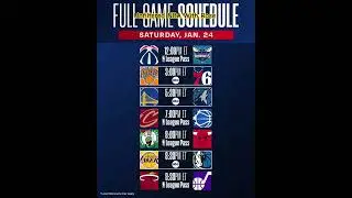 🏀 NBA Full Game Schedule January  24, Unfiltered NBA With Rose