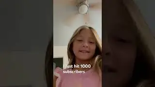 I just hit 1000 subscribers thank you