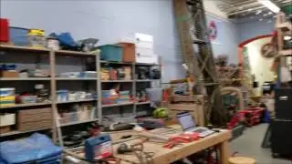 Dad at Northeast Minneapolis Tool Library, Straightening Fork Tines