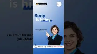 Sony  is Hiring ! #naukrisafar #jobalert #jobvacancy #applynow #engineering #jobs #ytshorts #shorts